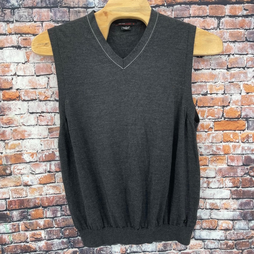 Nike Tiger Woods Collection Wool Golf Sweater Vest Mens XL Grey 382683-032